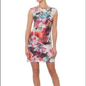 Ted Baker London Floral Swirl Sleeveless Shift Dress